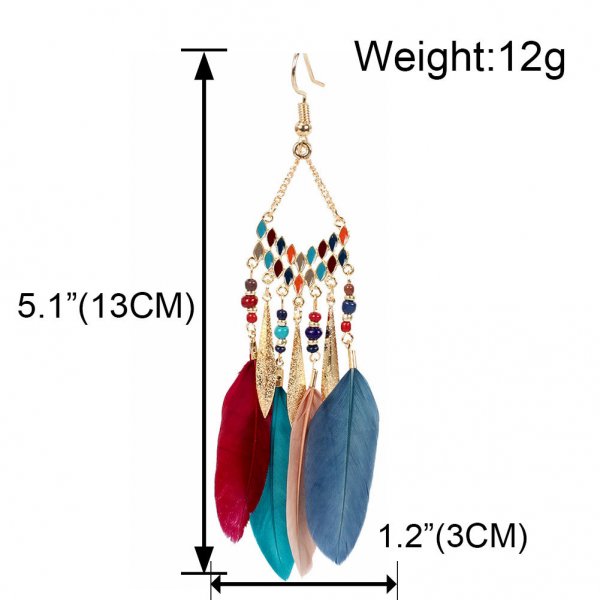 Tassel Beads Earrings Fashion Banquet Party Jewelry