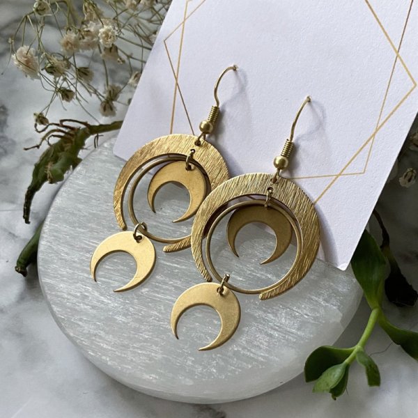 Women's Fashion Jewelry Triple Moon Ring Pendant