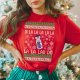 Women's Printed Christmas T-shirt Short Sleeve