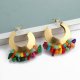 Fashion Personality Earrings Inlaid Colorful Stone Jewelry