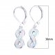 White Opal Figure 8 Earrings