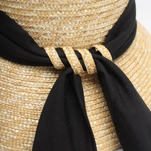 Women's Summer Dome Bow Ribbon Straw Hat