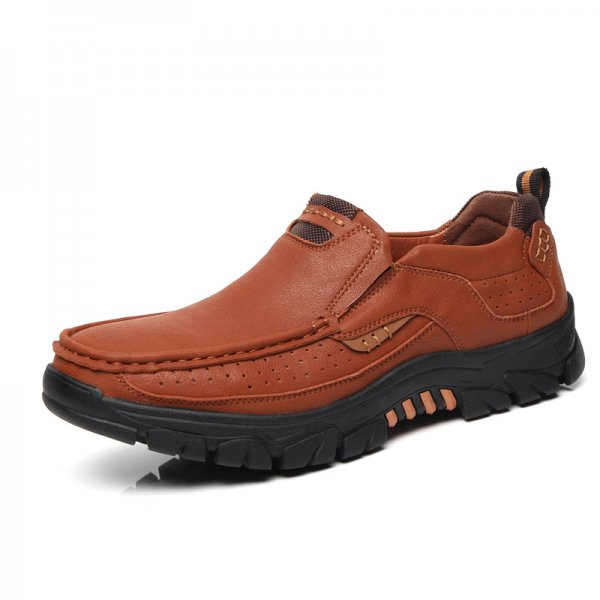 New Men's Shoes Hiking Shoes Men's Large Casual Leather Shoes