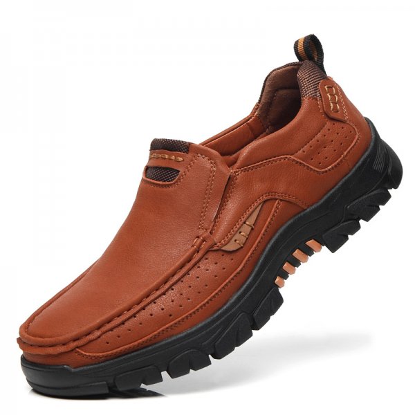 New Men's Shoes Hiking Shoes Men's Large Casual Leather Shoes
