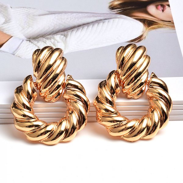 Fashion Earrings Metal Hoop ZA Cross-border E-commerce
